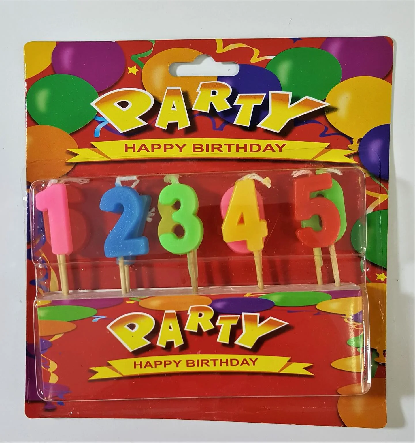 Rakamlı Pasta Mumları Seti (1-5)